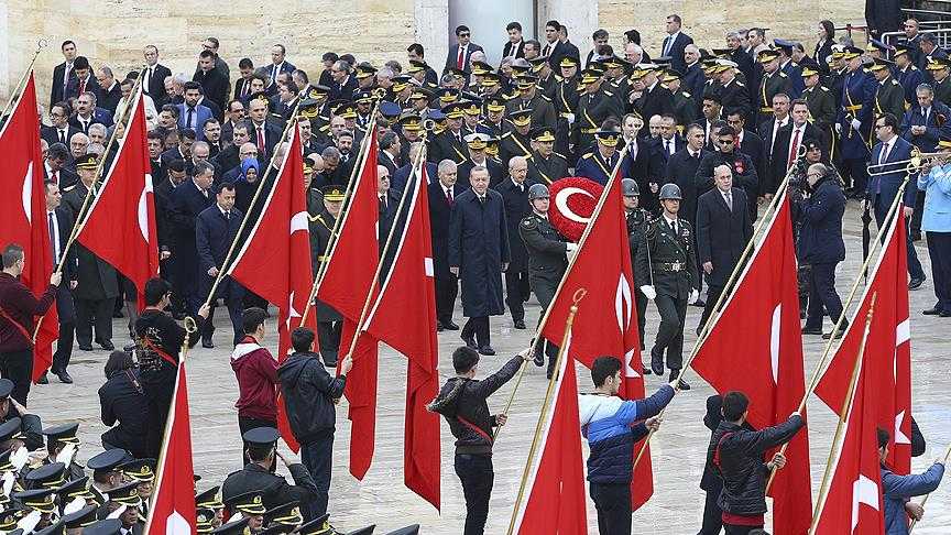 أردوغان ويلدرم يشاركان في احتفالات الذكرى 93 لتأسيس الجمهورية
