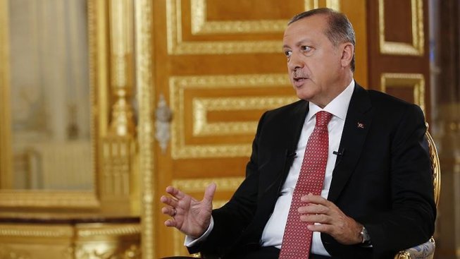 الرئيس التركي رجب طيب أردوغان في مقابلة صحفية
