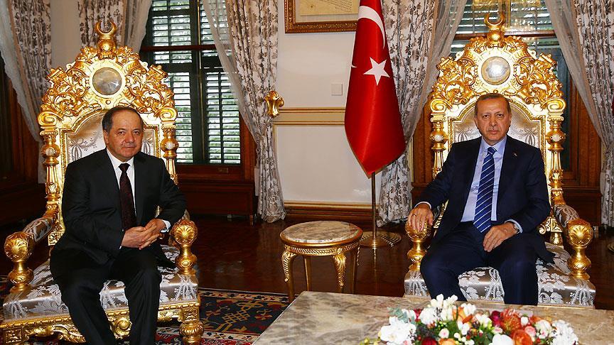 أردوغان يستقبل رئيس إقليم شمال العراق في العاصمة أنقرة مسعود بارزاني