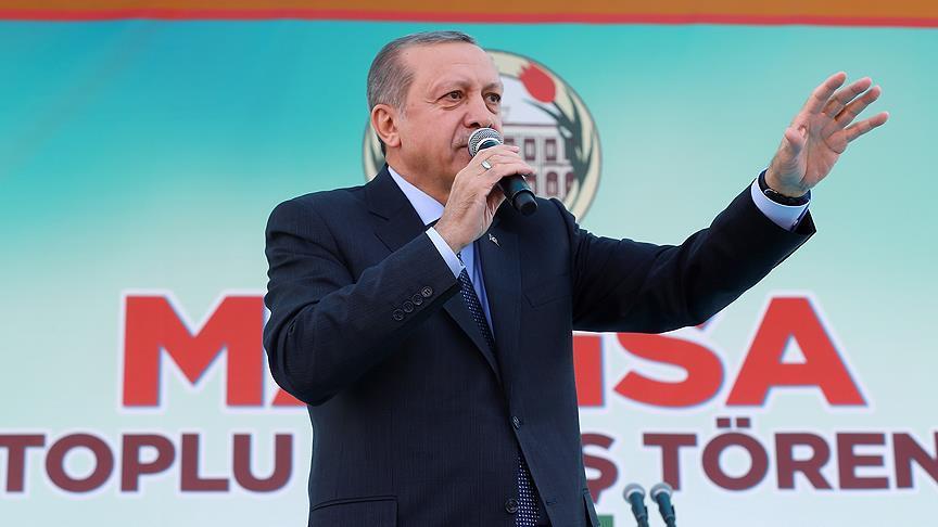 كلمة ألقاها أردوغان، في ولاية مانيسا غربي البلاد