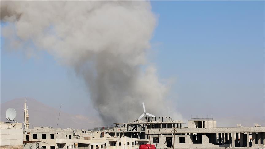 هجوم صاروخي على مبنى محافظة حمص