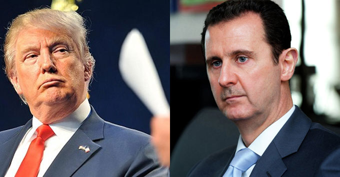 بشار الأسد وترامب
