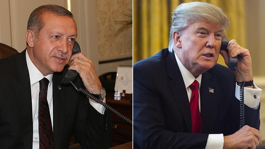 أردوغان وترامب يبحثان قضايا إقليمية