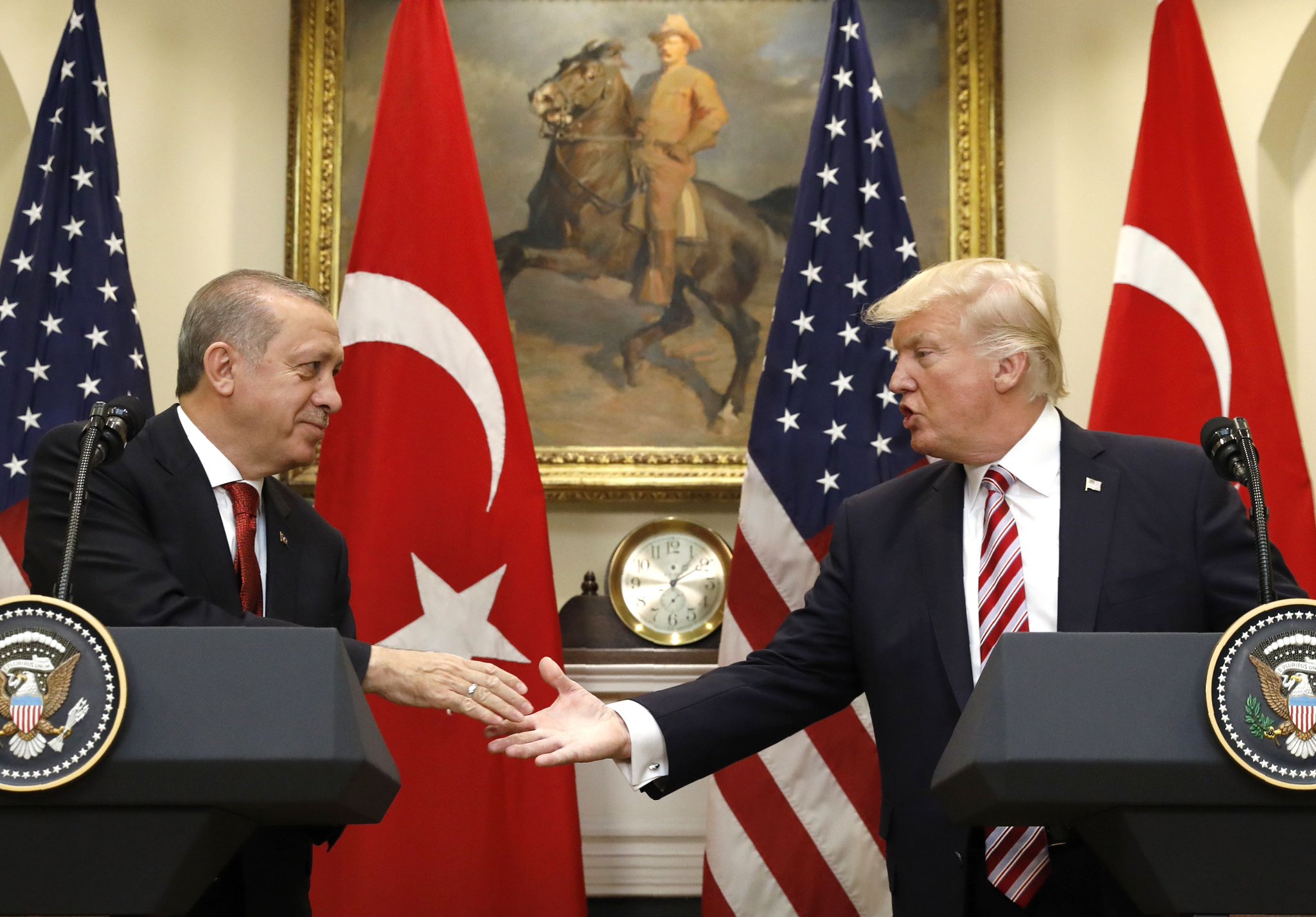 مؤتمر صحفي مشترك بين أردوغان وترامب