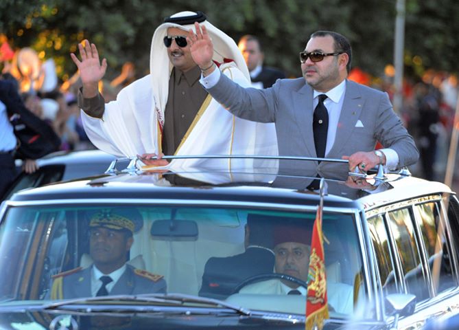 العاهل المغربي وأمير قطر