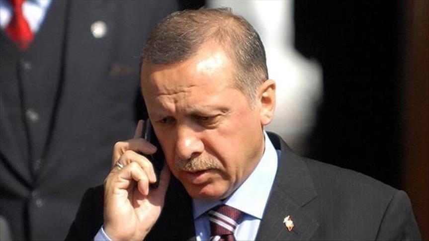 أردوغان يجري اتصال هاتفي