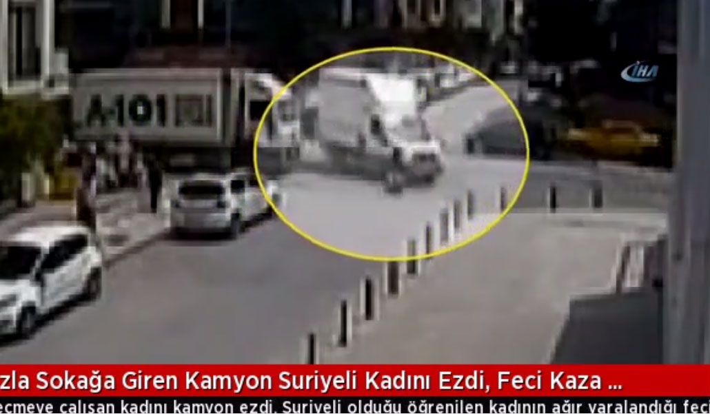 كاميرا توثق لحظة دهس شاحنة لإمرأة سورية بعنفٍ في إسطنبول