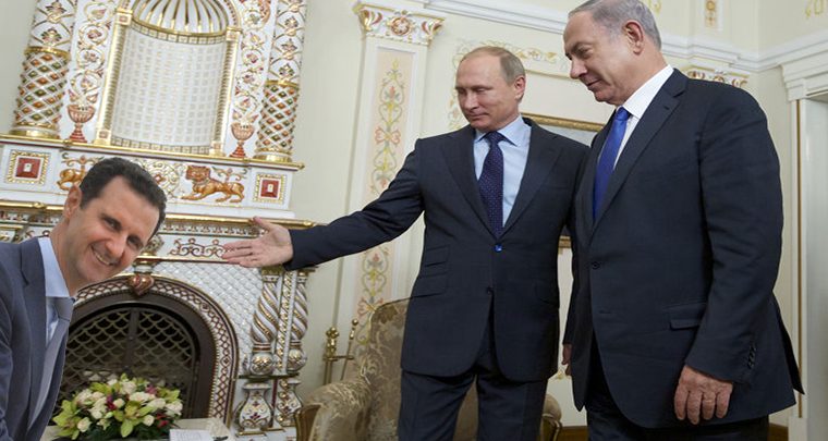 بوتين ونتنياهو وبشار الأسد