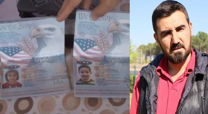 دعماً لموقف بلاده .. مواطن تركي يحرق جوازات سفر أمريكية لأطفاله ويطالب بالغاء الجنسية منهم !!