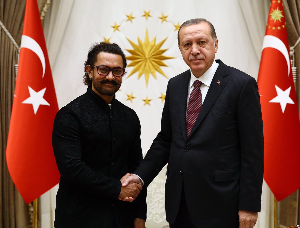 أردوغان يستقبل نجم السينما الهندية عامر خان