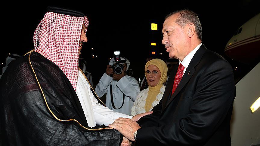 أردوغان يصل الدوحة في زيارة رسمية قادماً من الكويت