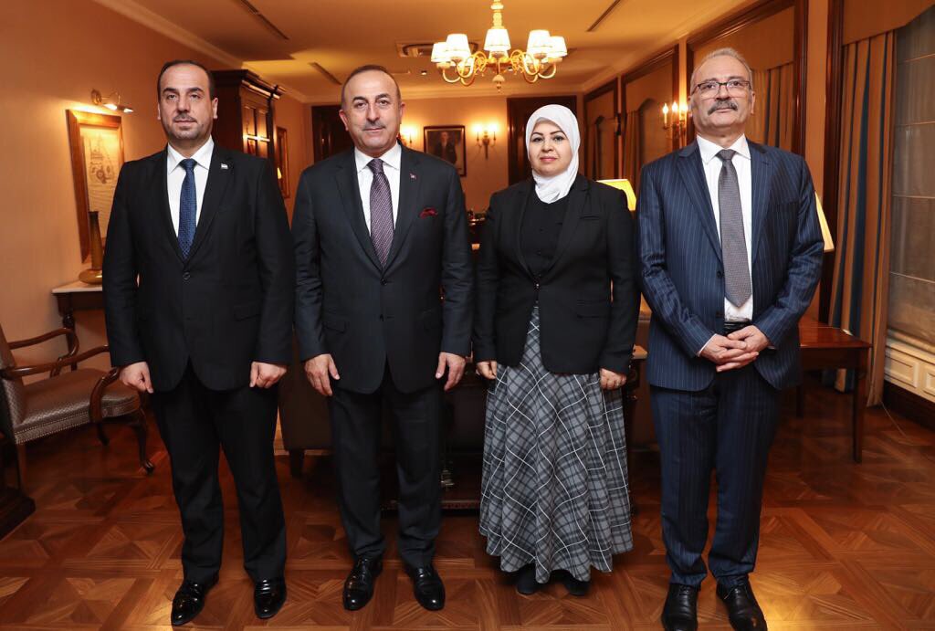 وزير الخارجية التركي يستقبل وفد المعارضة السورية بجنيف
