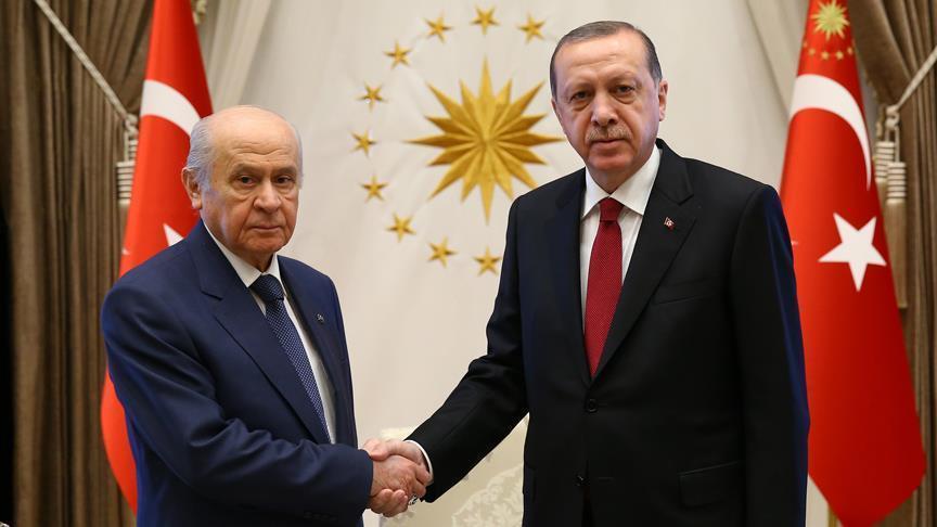 أردوغان يستقبل زعيم “الحركة القومية” في المجمع الرئاسي
