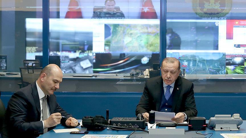 قادة عسكريون يطلعون أردوغان على آخر تطورات عملية “غصن الزيتون”