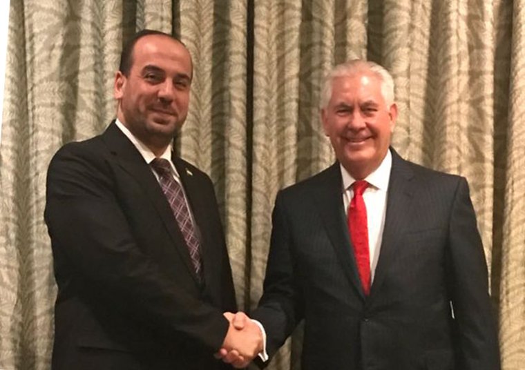 لقاء الهيئة السورية للتفاوض مع وزير الخارجية الأمريكية .. وأبرز ما تم التطرق إليه