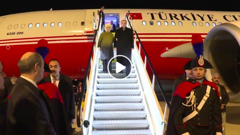 شاهد: لحظة وصول الرئيس اردوغان روما
