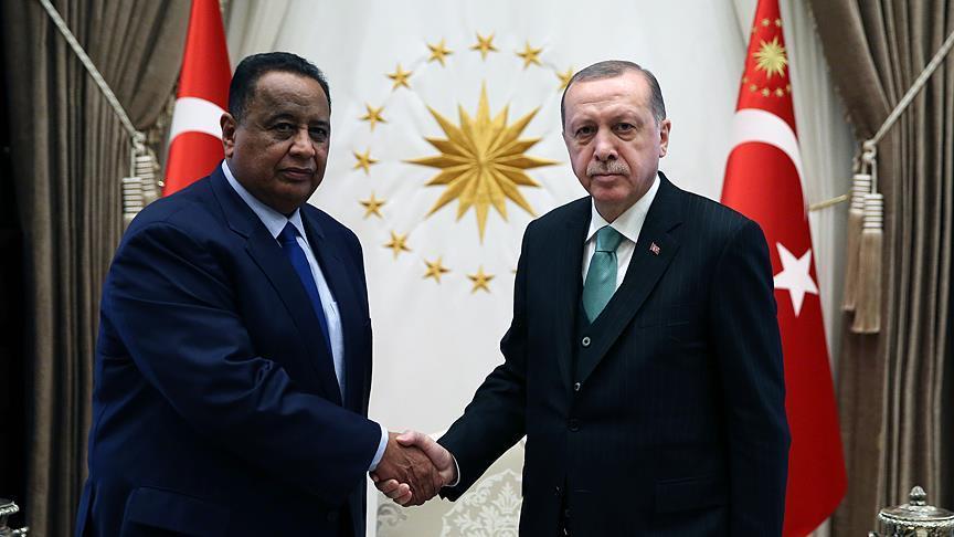 أردوغان يستقبل وزير خارجية السودان في أنقرة