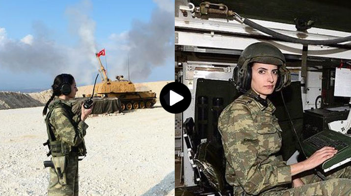 الجيش التركي ينشر لأول مرة مقطع فيديو لضابطات تركيات أثناء تنفيذ قصف بالمدفيعة (فيديو لاقى رواجاً كبيراً)