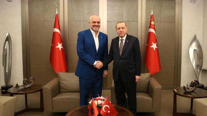أردوغان يستقبل رئيس وزراء ألبانيا في إسطنبول
