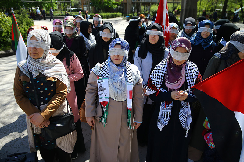 أتراك يتظاهرون دعماً لمسيرات العودة الكبرى في فلسطين