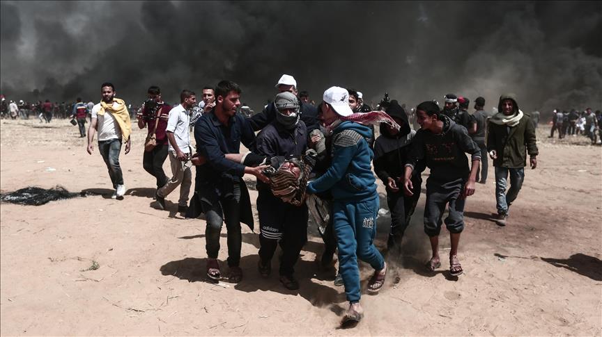 7 شهداء و 1070 إصابة برصاص الجيش الإسرائيلي في غزة