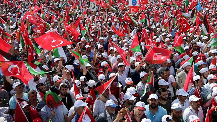 نصف مليون مشارك في تجمع نصرة القدس بإسطنبول