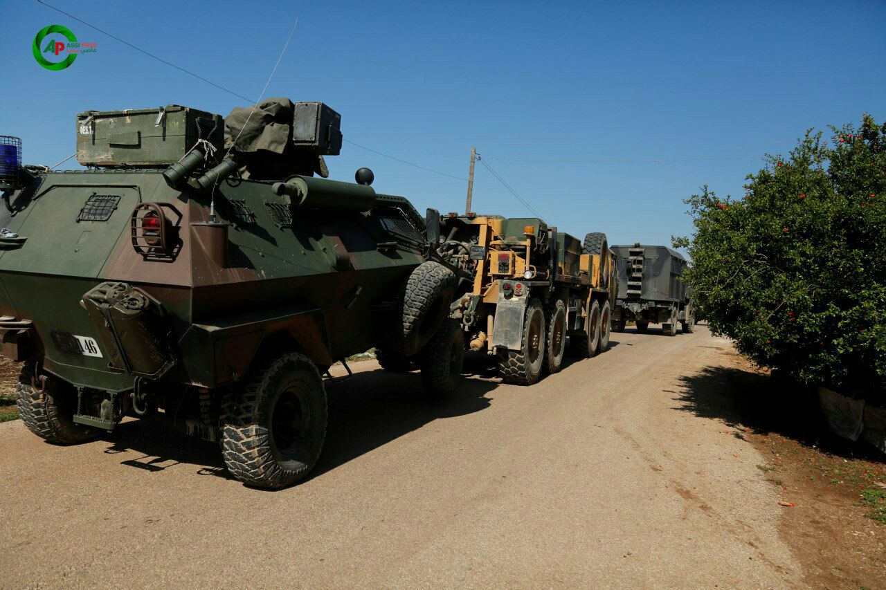 شاهد الرتل العسكري التركي أثناء توجهه إلى جبل شحشبو بريف حماة الغربي