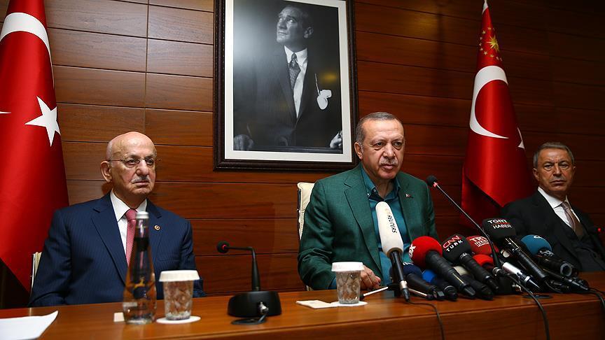 تصريحات لأردوغان بمطار أتاتورك بإسطنبول في طريقه لبريطانيا