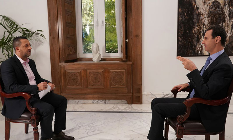 بشار الأسد في مقابلة مع قناة “العالم