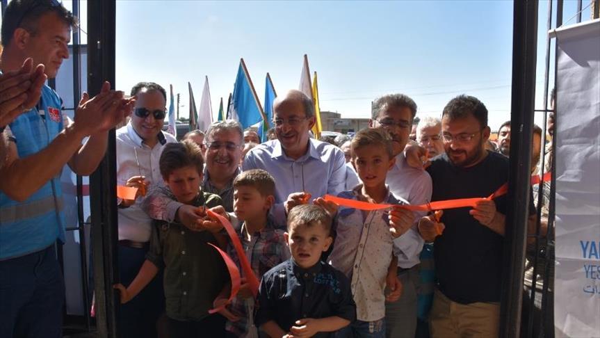 جمعية تركية تفتتح مدرسة بعد ترميمها في عفرين