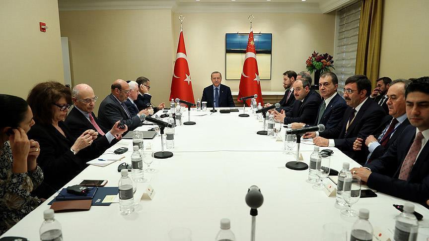 أردوغان يستقبل ممثلي منظمات يهودية في نيويورك
