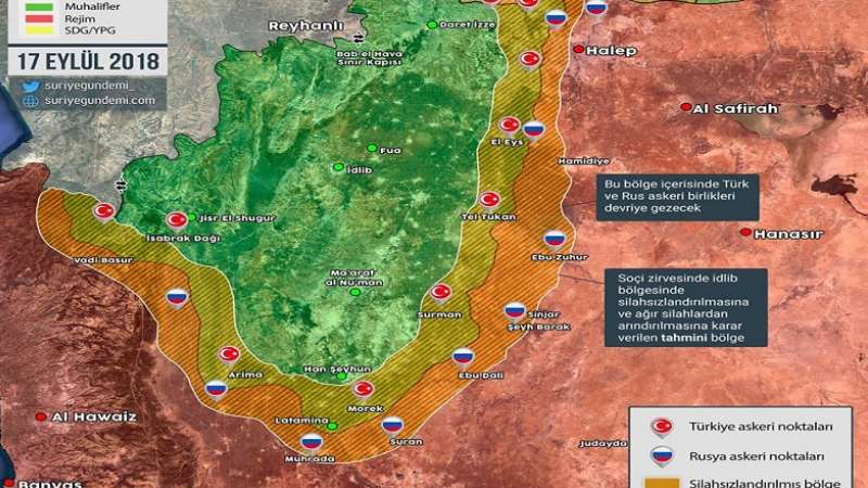تفاصيل المنطقة “العازلة” ومصير بلدات المنطقة العازلة بريف إدلب