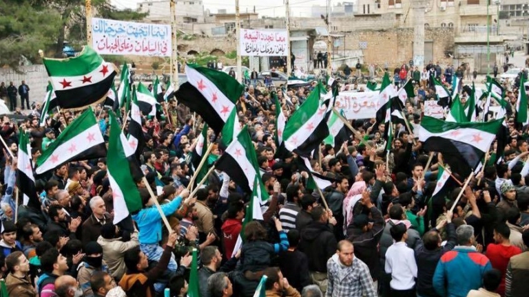 مظاهرات في الشمال السوري بذكرى الثورة السورية