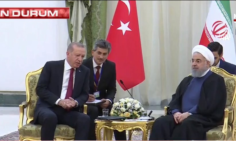 بدء المحادثات الثنائية بين أردوغان وروحاني