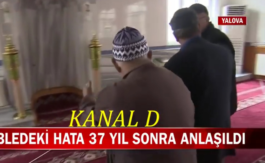 شاهد: إمام مسجد تركي يكشف أن “الجميع” كان يصلي في الاتجاه الخاطئ لـ 37 عاما!