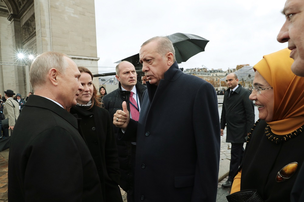 أردوغان يلتقي مع بوتين في باريس