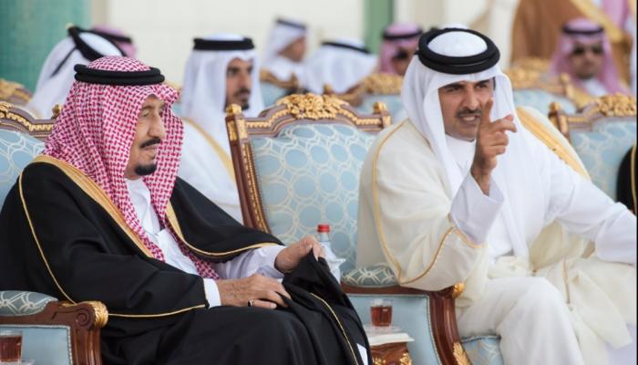  الملك سلمان وأمير قطر