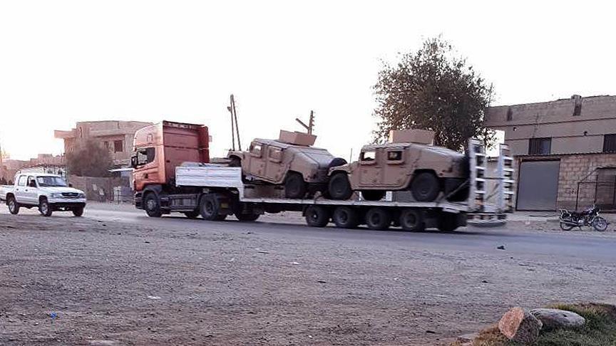 شاحنات تحمل معدات عسكرية أمريكية تغادر سوريا