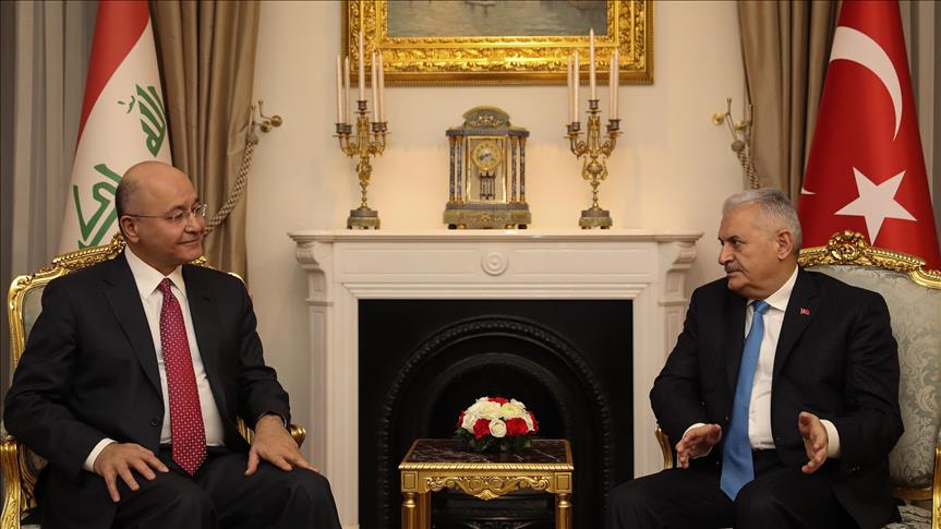 رئيس البرلمان التركي يلتقي الرئيس العراقي في أنقرة