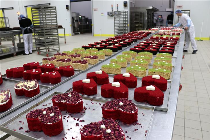 30 بلدًا يحتفلون بعيد الحب بقوالب حلوى تركية
