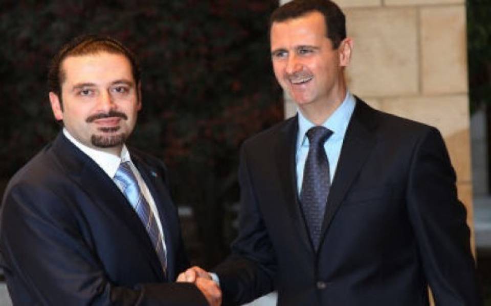 سعد الحريري وبشار الأسد