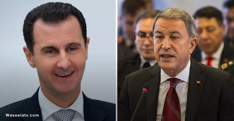 شبيه وزير الدفاع التركي مع بشار الأسد (شاهد صورة لاقت رواجاً كبيراً)