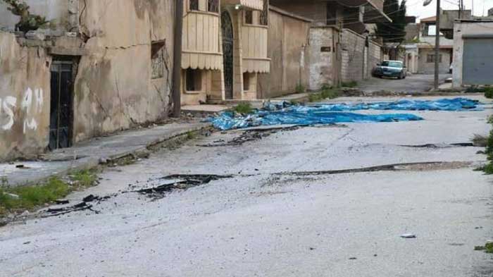 الانهيارات الأرضية في مدينة رأس العين السورية