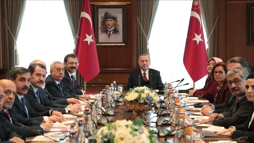 أردوغان يستقبل الأعضاء الأتراك في اللجنة الاستشارية التركية الأوروبية