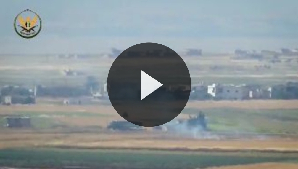 دبابة لقوات النظام السوري في كفرنبودة (فيديو)