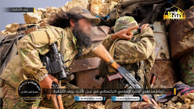 استعدادات "الإسلامي التركستاني" على جبهة جبل الأكراد بريف اللاذقية (صور)