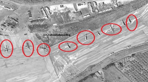 أقمار صناعية تظهر أعداد كبيرة من الطائرات في قاعدة “استامو” قرب اللاذقية (صور)