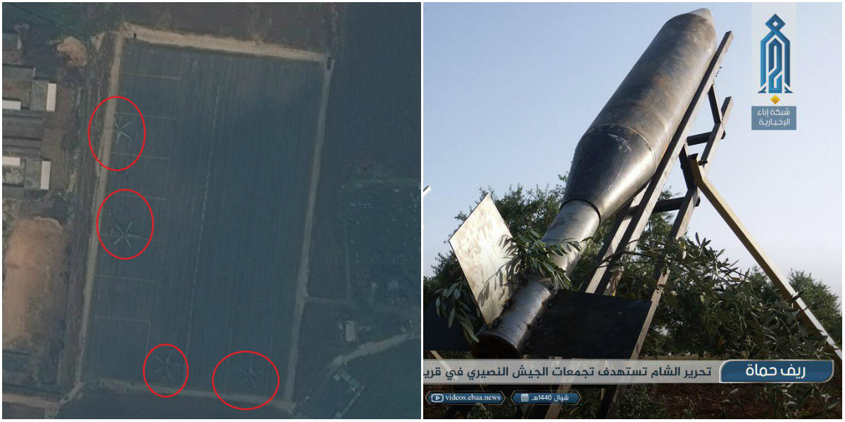الفصائل السورية تُمطر مطار حماة العسكري بصواريخ شديدة الانفجار (صور)