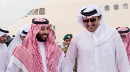 أمير قطر ومحمد بن سلمان