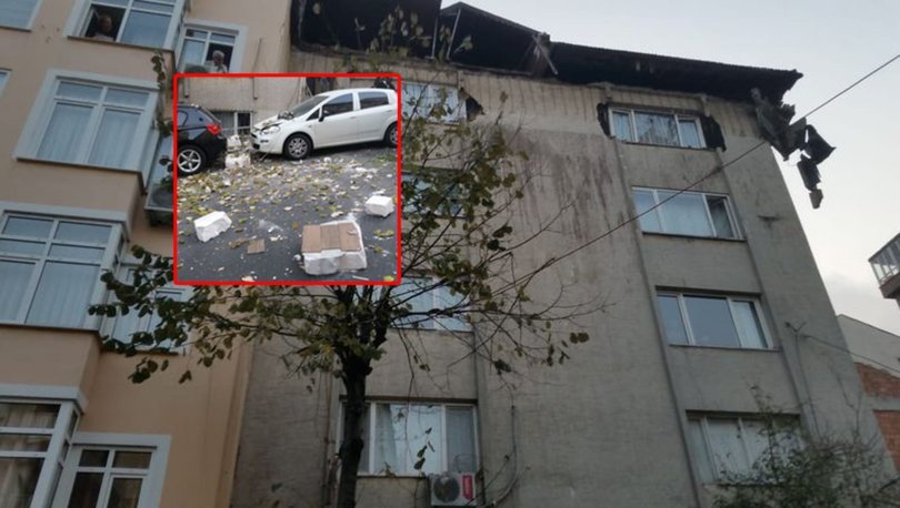 İstanbul Şişli'de 5 katlı binanın çatısı çöktü